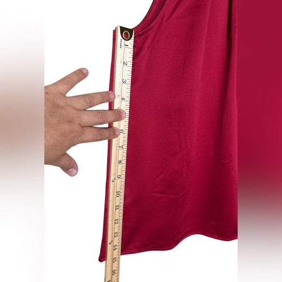 GAP Vibrant Sled Red Halter Blouse,Size S,Satin,100% polyester,Made in Vietnam - Picture 8 of 13
